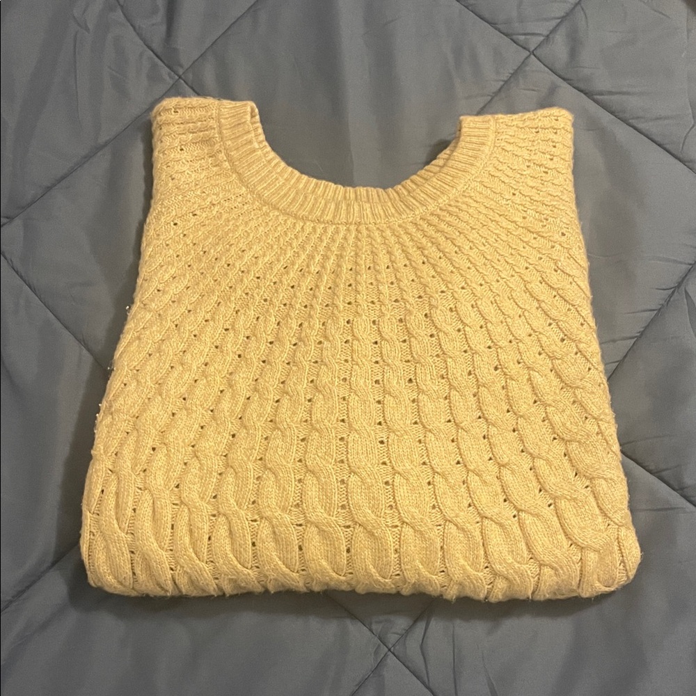 Lane Bryant Cable Knit Sweater - Beige